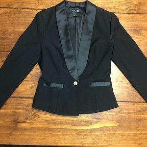 Black Blazer with Gold Buttons - Women's Forever 21, Size 6